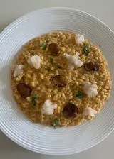 Ricetta Risotto alla crema di scampi e tartufo