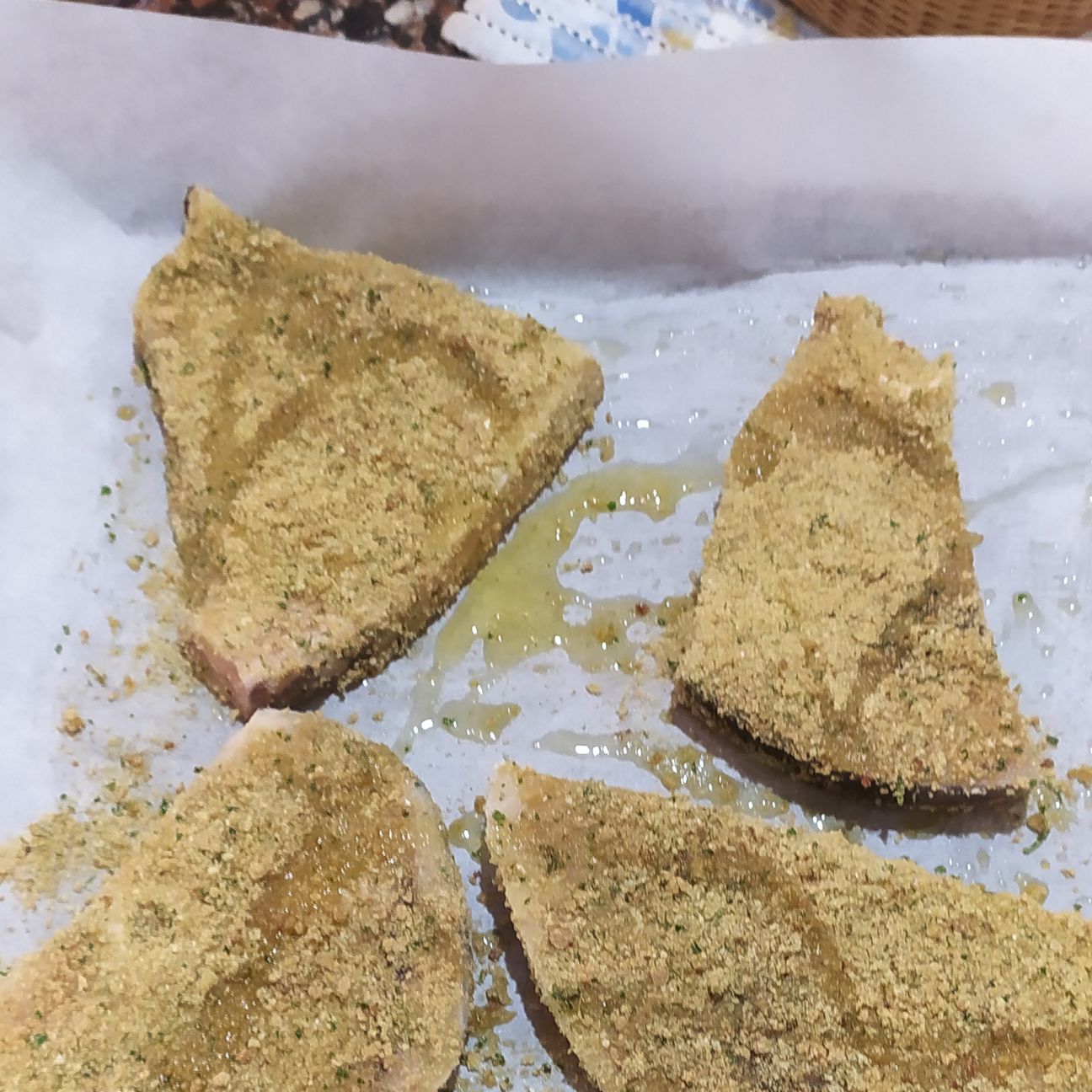 Pesce spada panato al forno