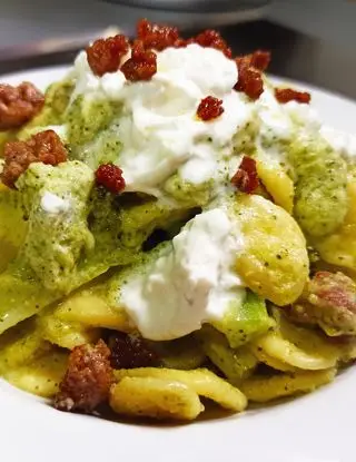 Ricetta Orecchiette alla Crema di Broccoli e Burrata con Salsiccia alla Birra di fabio7