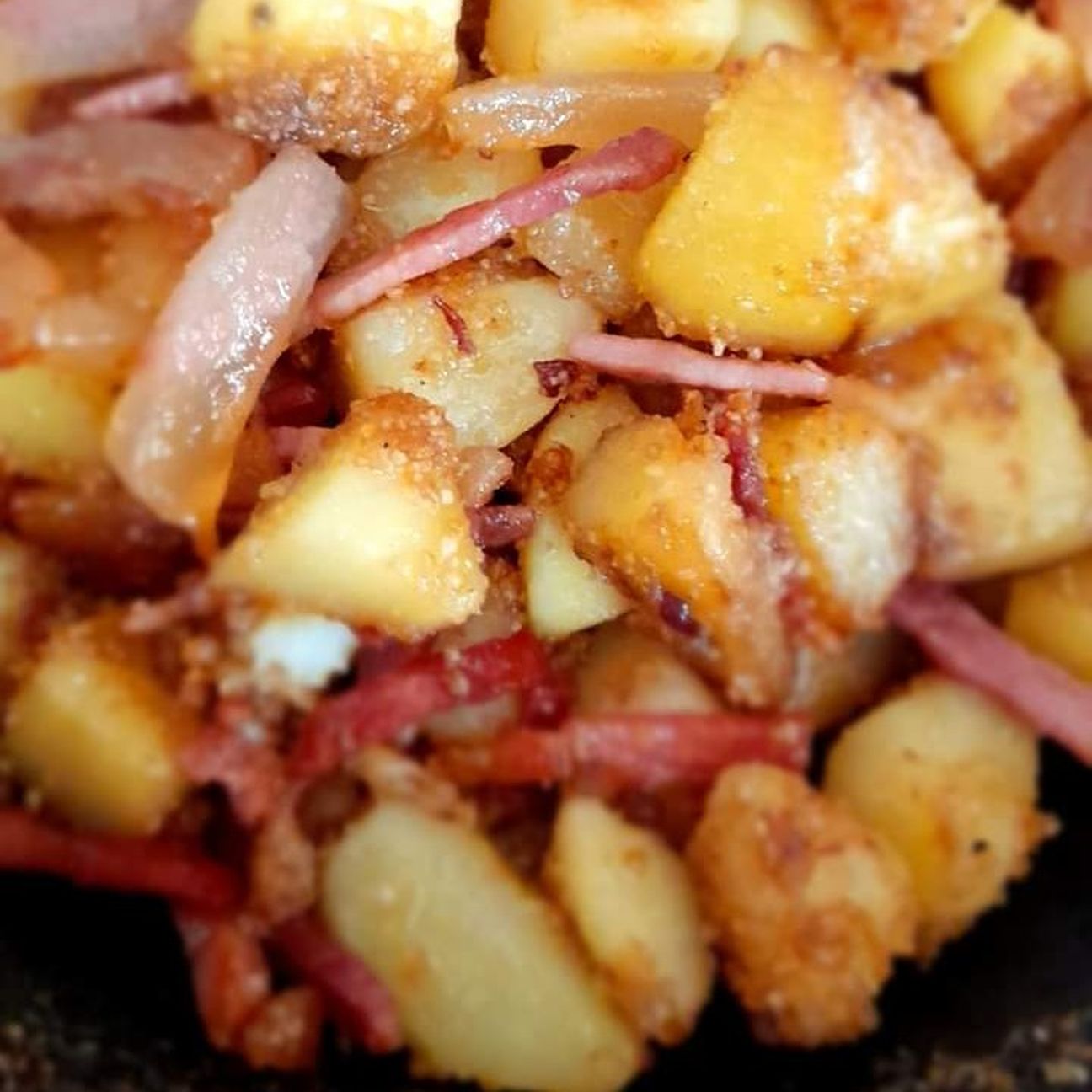 Patate alla birra con guanciale