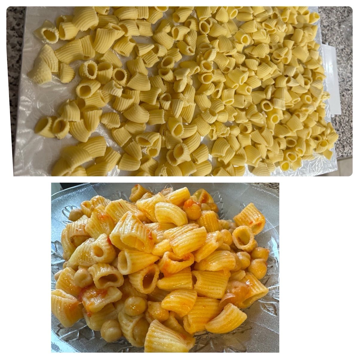 TUBETTI FATTI IN CASA CON CECI E POMODORO 😋