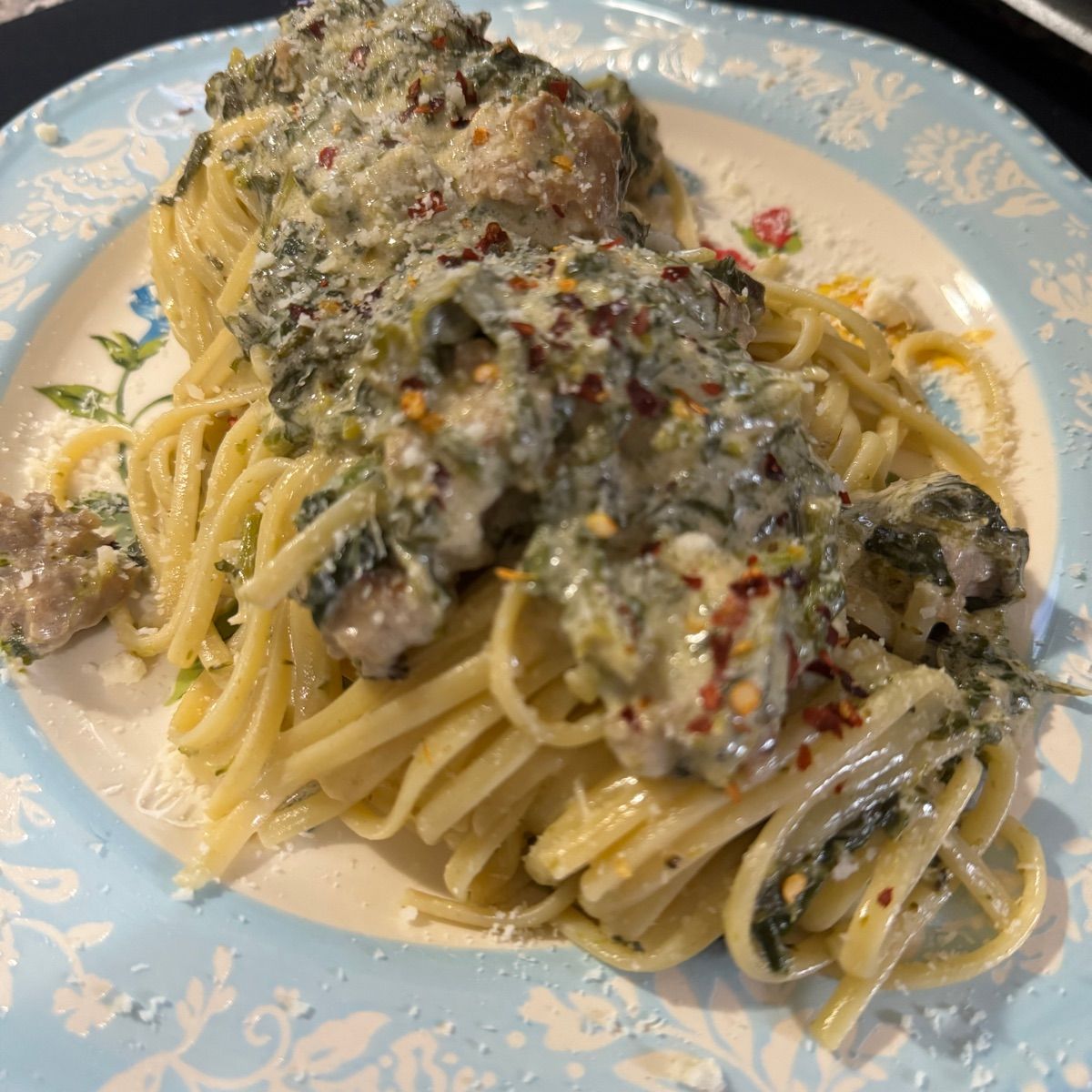 Cime di rapa salsiccia e panna ☺️