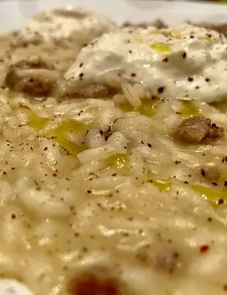 Ricetta Risotto con cavolo romanesco, salsiccia e stracciatella di remito