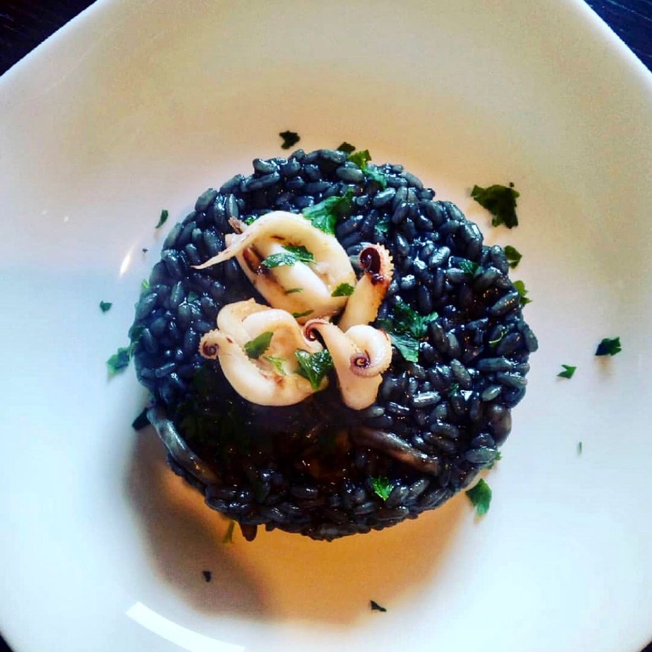 Risotto con seppie al nero di seppia