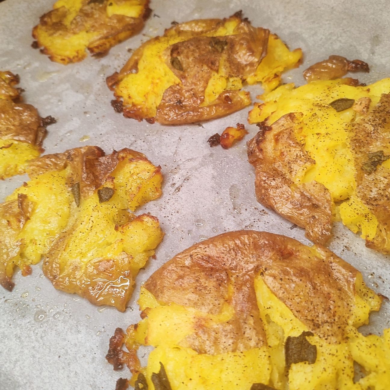 Smashed potatoes