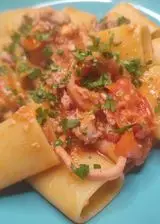 Ricetta Paccheri con sugo di pesce