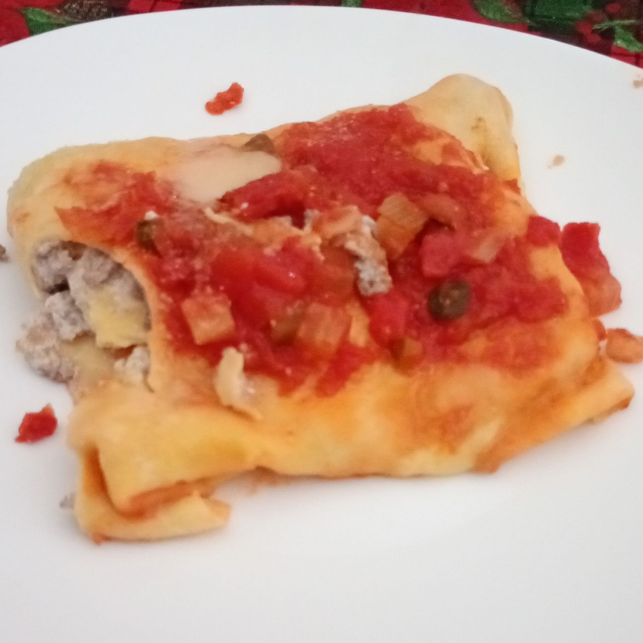 Crep farcia ricotta Vaccina macinato misto