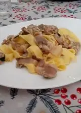 Ricetta Papoardelle funghi e salsiccia