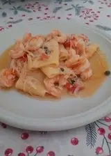 Ricetta Paccheri con sugo di mazzangolle e  polpa di granchio