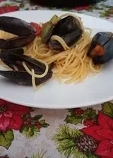 Ricetta Spaghetti cozze e zucchine