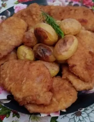 Ricetta Mini cotolette panate con patate novelle al rosmarino di kut