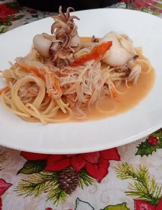 Ricetta Spaghetti granzeola e seppioline di kut