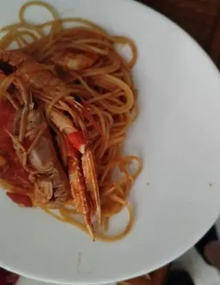 Ricetta Spaghetti al sugo di gamberi e tagliatella di mare di kut