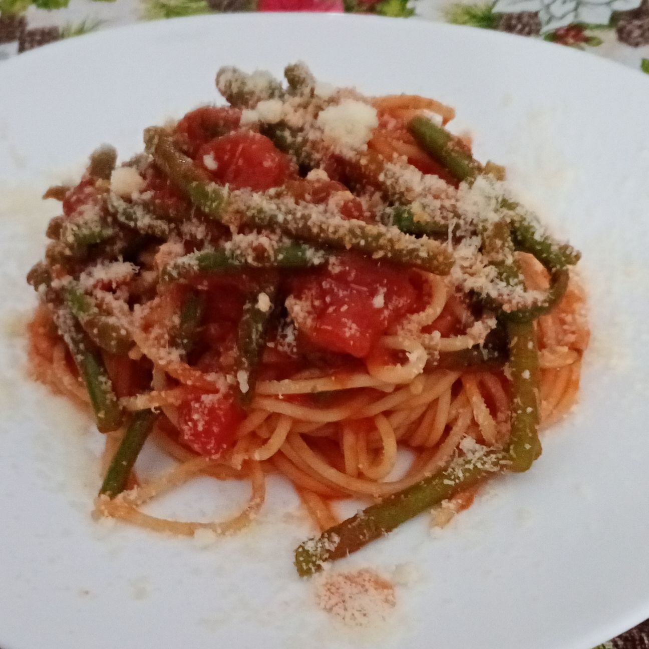 P asta al pomodoro con fagiolini