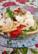 Ricetta Fusilli salsiccia pomodorino e Burrata