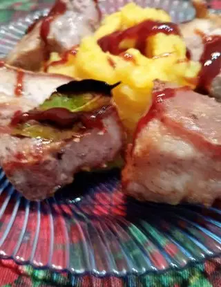 Ricetta Pancetta marinara cotta su griglia con patate alla Curcuma di kut