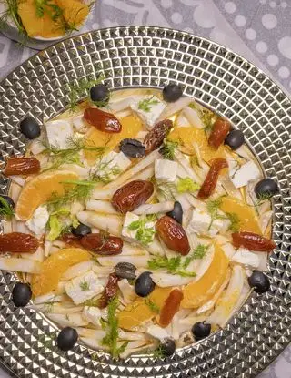 Ricetta Insalata di finocchi, arance,datteri, feta e olive di lacucinainfesta