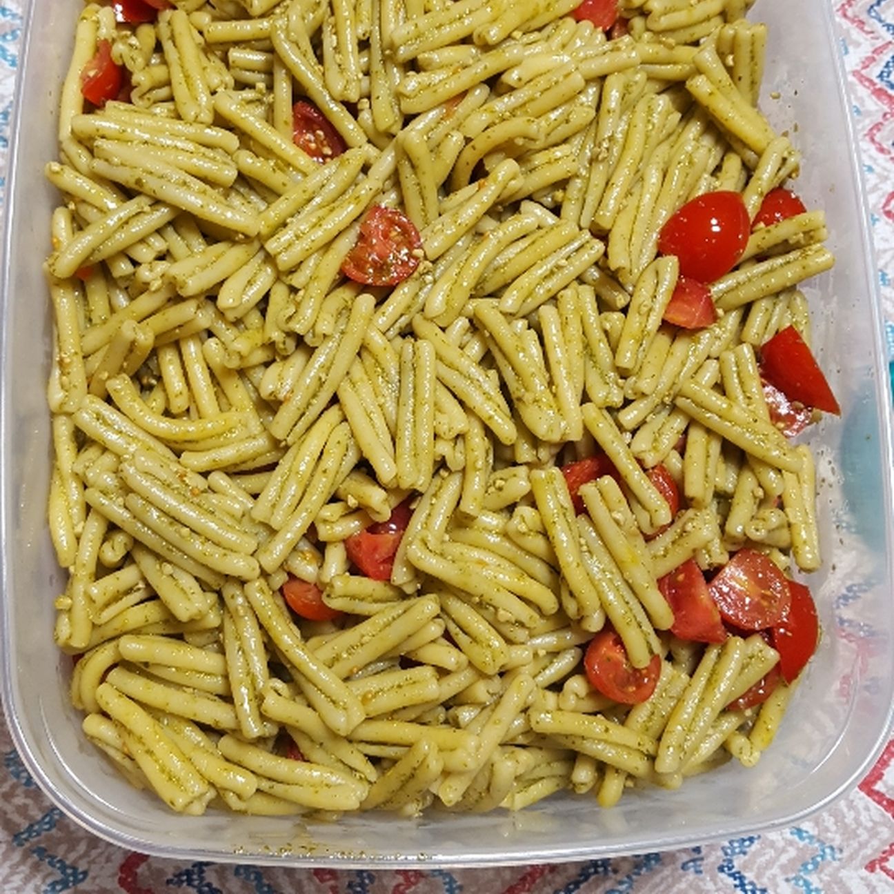 Caserecce pesto e pomodorini