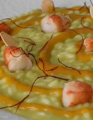 Ricetta Risotto alla crema di friggitelli e gamberi di Mamy.chef75