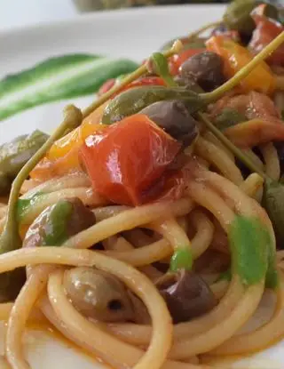 Ricetta Spaghetti alla puttanesca di Mamy.chef75