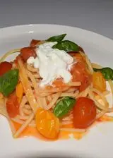 Ricetta Spaghetti con pomodorini e burrata