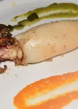 Ricetta Calamari ripieni alla pugliese con crema di zucchine e di carote