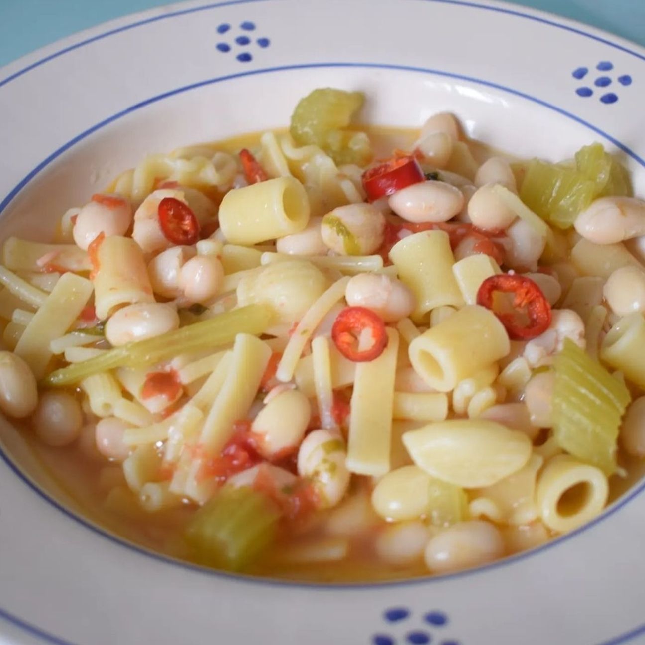 Pasta e fagioli freschi #apranzodainonni