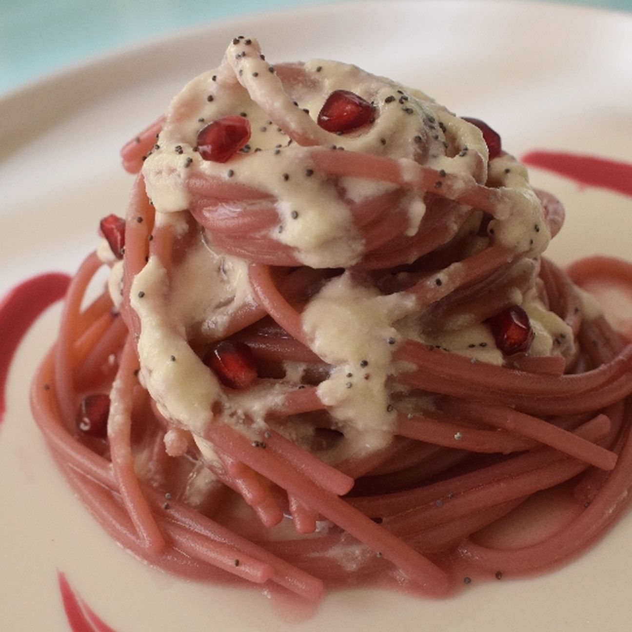 Cacio pepe e melagrana