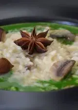 Ricetta Risotto ai funghi, anice stellato e salsa al prezzemolo