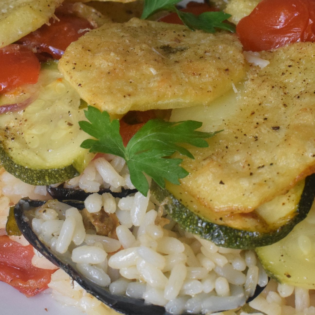 Riso patate cozze e ....zucchine