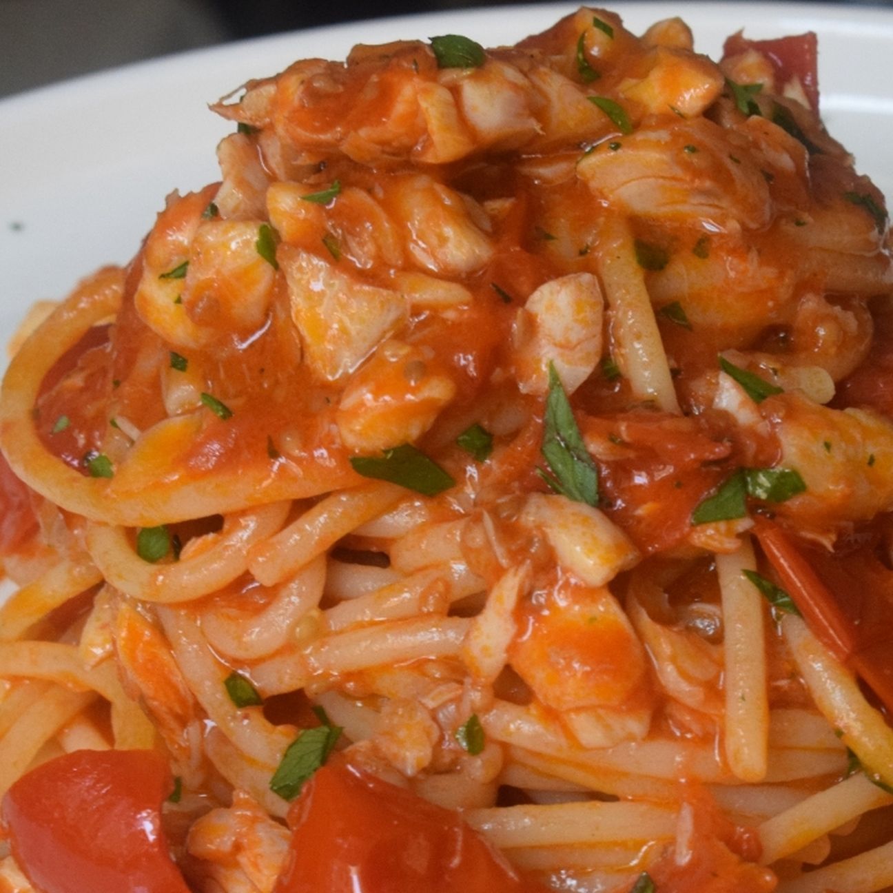 Spaghetti triglie e pomodorini