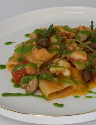 Ricetta Paccheri con baccalà, pomodorini e salicornia di Mamy.chef75