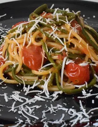 Ricetta Spaghetti con fagiolini pinti e cacioricotta di Mamy.chef75