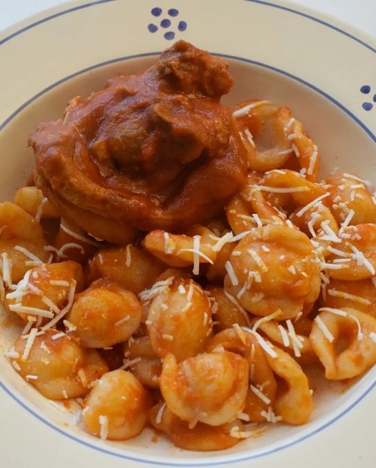 Orecchiette fatteincasa con sugo d'agnello