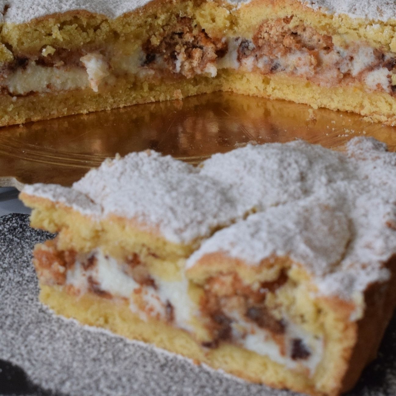 "Crostata di amaretti e ricotta"