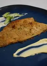 Ricetta Filetto di branzino gratinato con maionese al tabasco e ai finocchi.