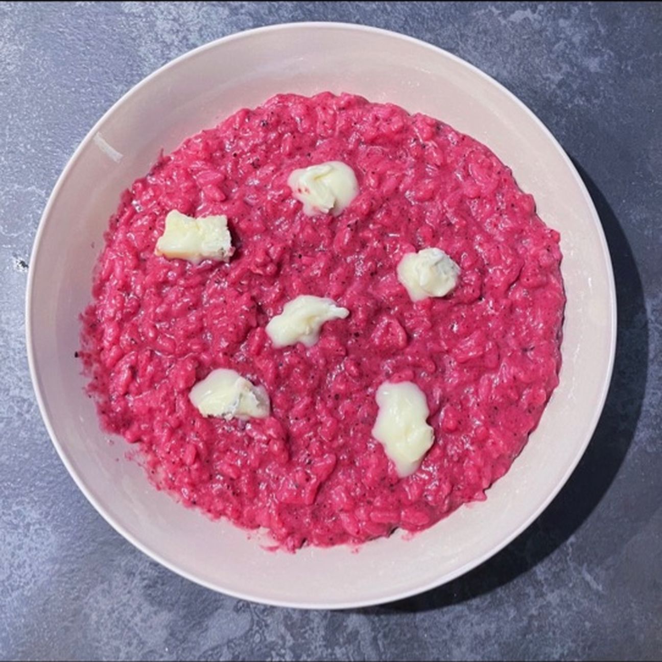 Risotto barbabietola e gorgonzola
