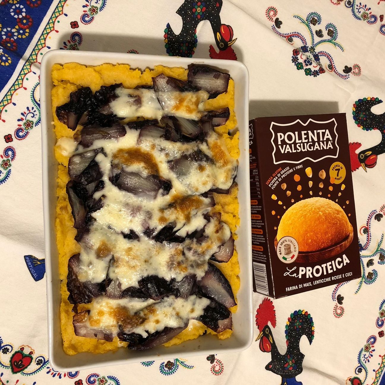 Lasagna di polenta con radicchio