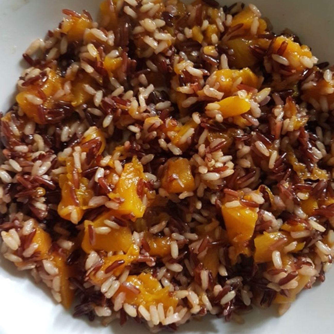 Risotto rosso e integrale con zucca