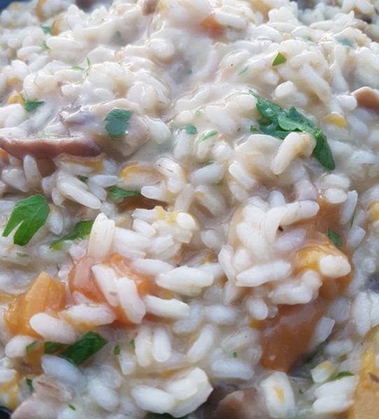 Risotto con zucca e funghi misti Al.Ta Cucina destefanispina