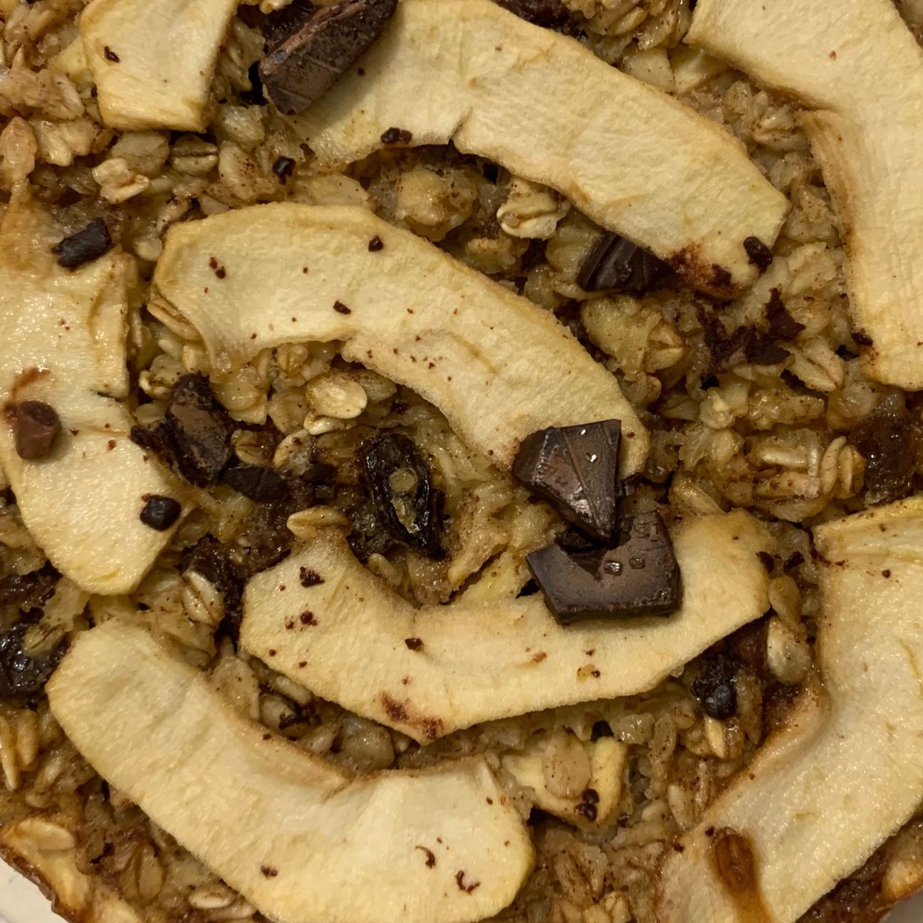 Torta con fiocchi di avena e mela