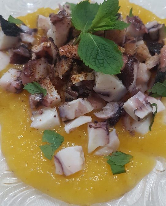 Tartare di polpo con mango e lime