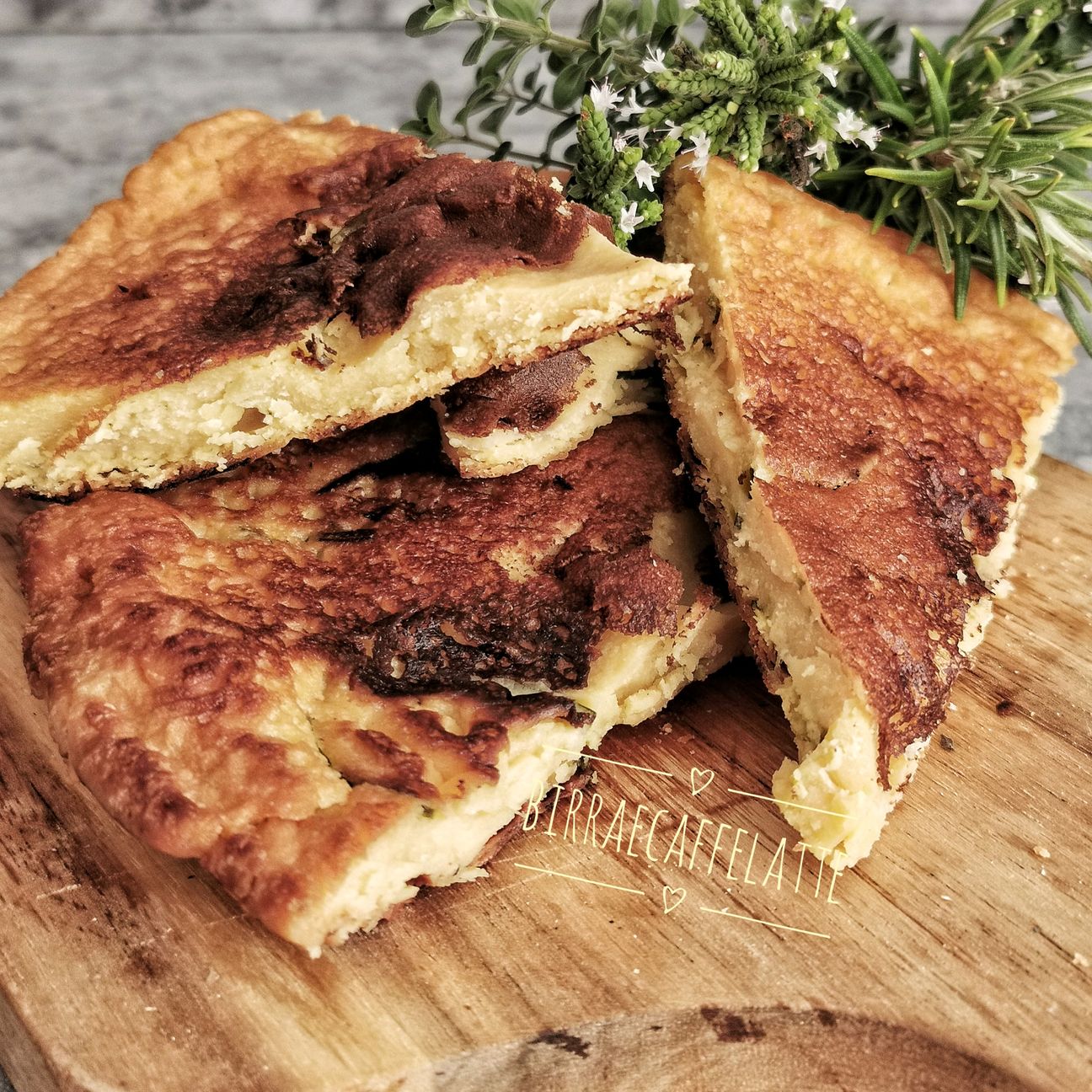 Farinata con zucchine in padella