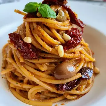 Ricetta Spaghetti con pesto di pomodorini secchi di Fabio_Bovienzo