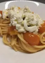 Ricetta Spaghetti risottati con datterini gialli e burrata