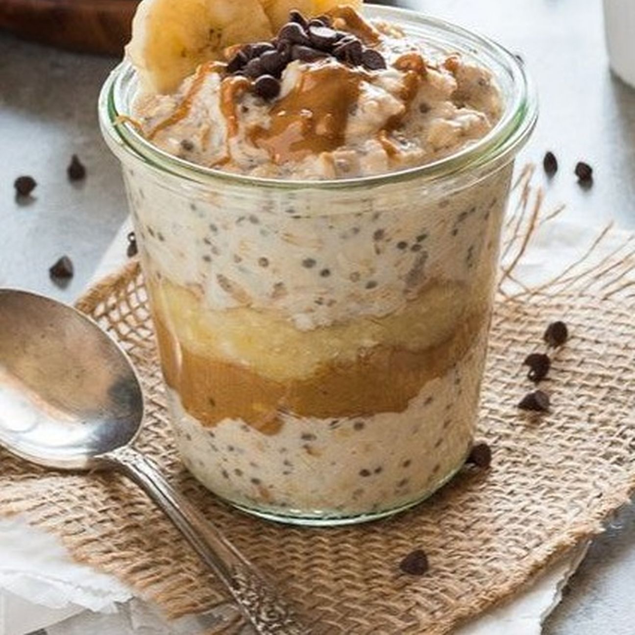Overnight Oats banana e burro d’arachidi