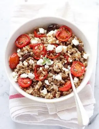 Ricetta Insalata di lenticchie, riso e pomodori arrosto di Magno