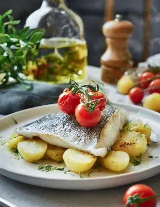 Ricetta Filetto di orata con patate e pomodorini di Magno