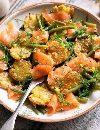 Ricetta Patate, fagiolini, salmone con aneto fresco di Magno