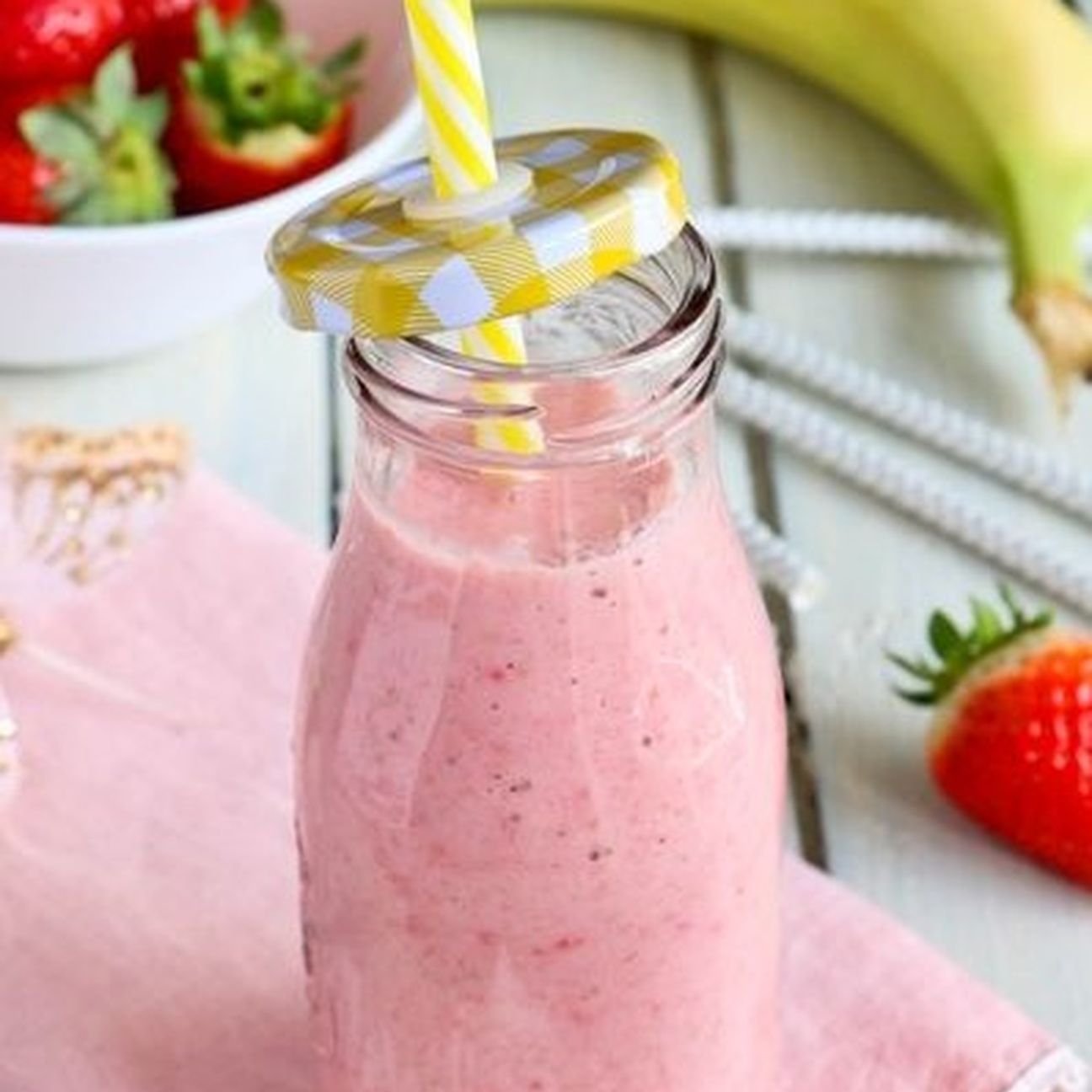 Frullato di fragole e banana